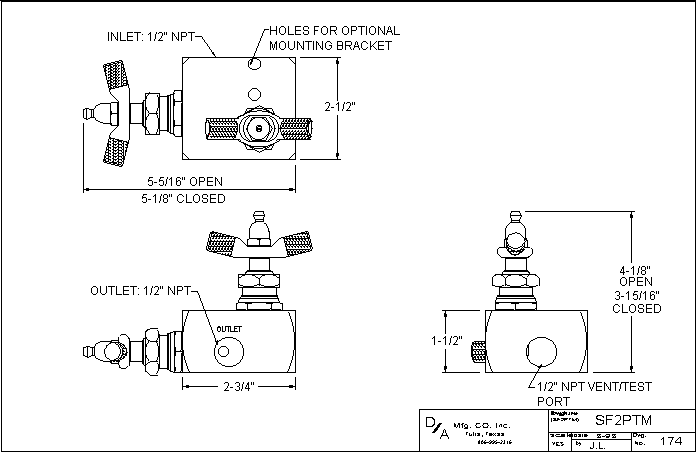 SF2PTM Outline Drawing